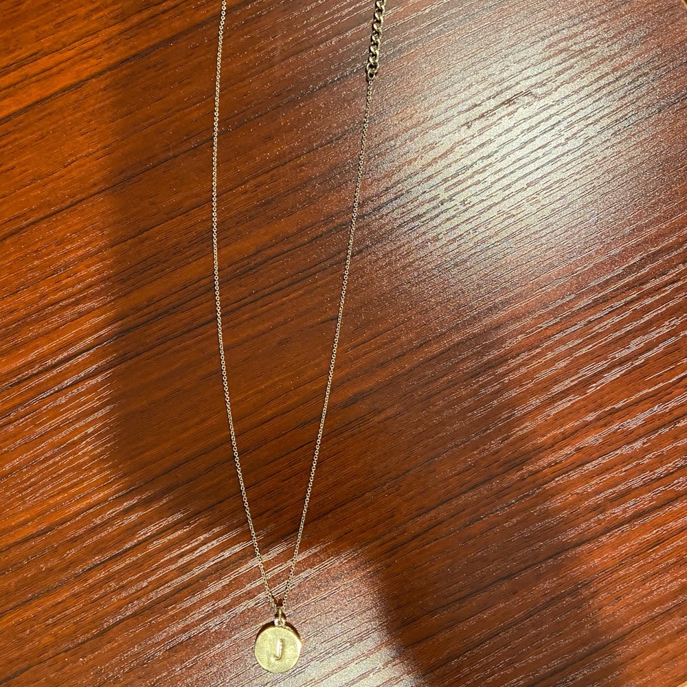 Kate Spade “J” initial necklace